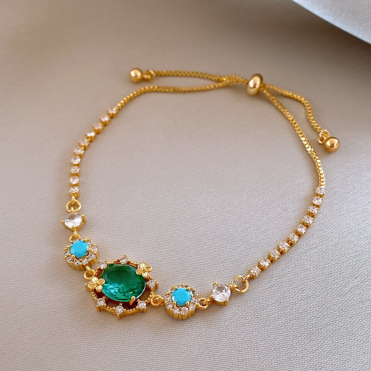 Parisian Style Oval Zirconia Bangle Gift Box Included Elegant Bracelet Perfect Present