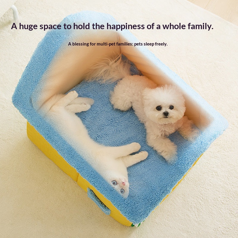 Pet Warm Sleeping Kennel All-Season Pet Bed