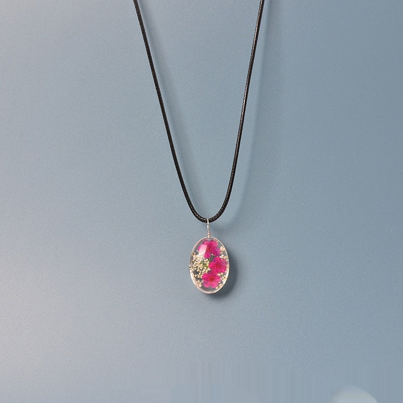 Stall Accessories Ladies Necklace Cherry Blossom Dried Flower Time