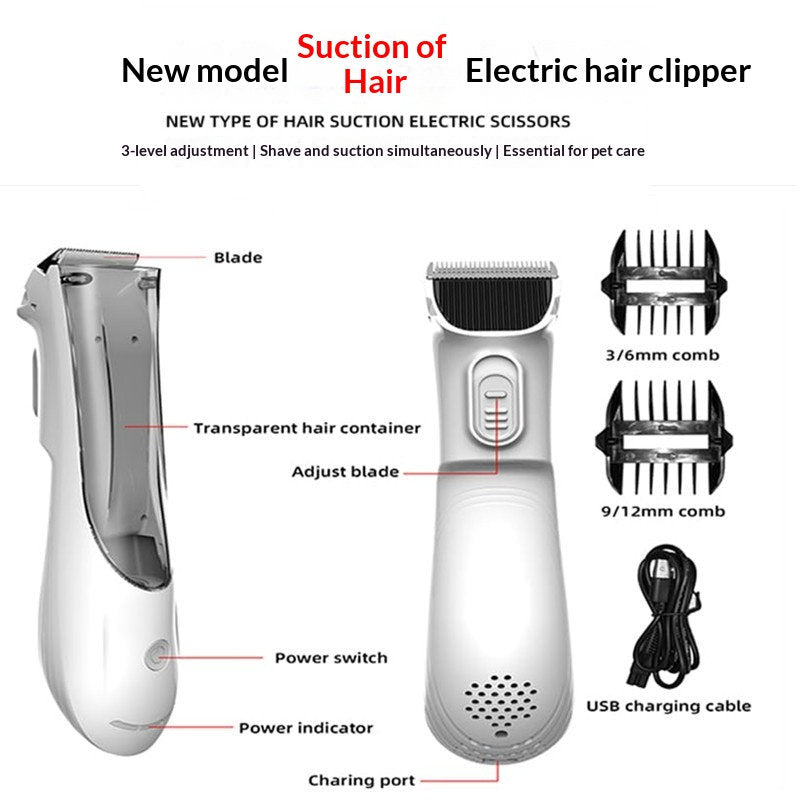 Pet Hair Removal Electric Clipper 3-Setting Adjustable Shaver