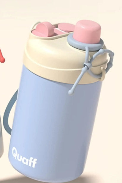 Dual-use Insulated Mug For Home Use With A Straw Keeps Drinks Both Cold And Hot