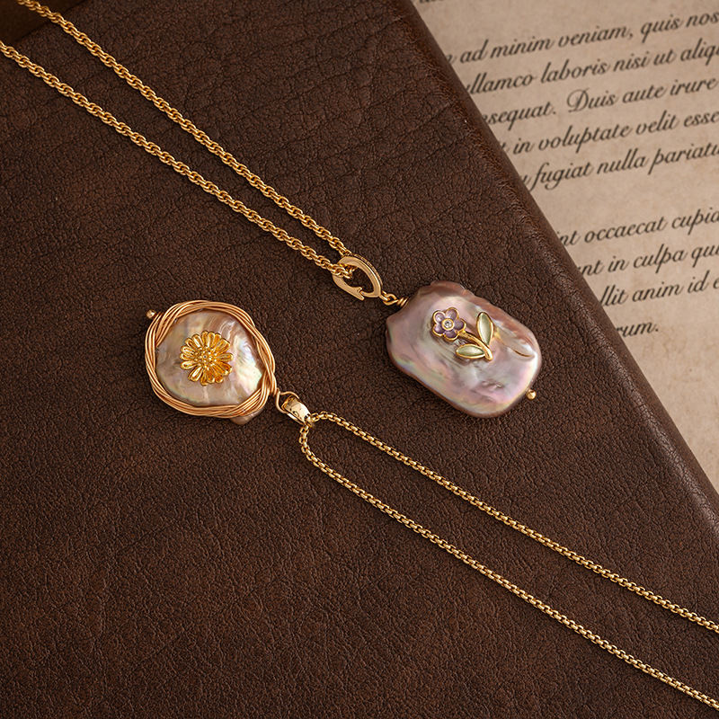 Natural Baroque Freshwater Pearl Pendant Necklace Neck Accessories