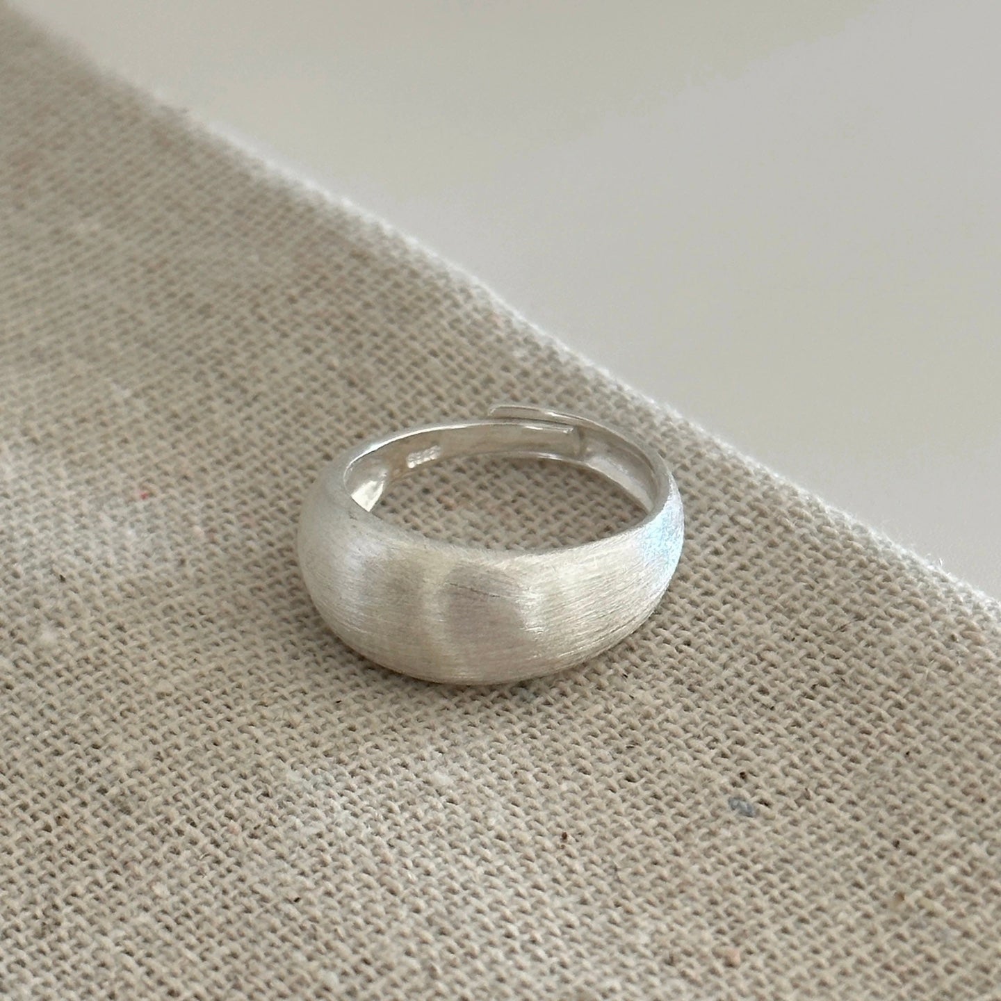 1pc 999 Sterling Silver Brushed Open Band Ring, Minimalist & Cool Style, Perfect For Daily, Dating & Gifting, Ideal Valentine's Gift