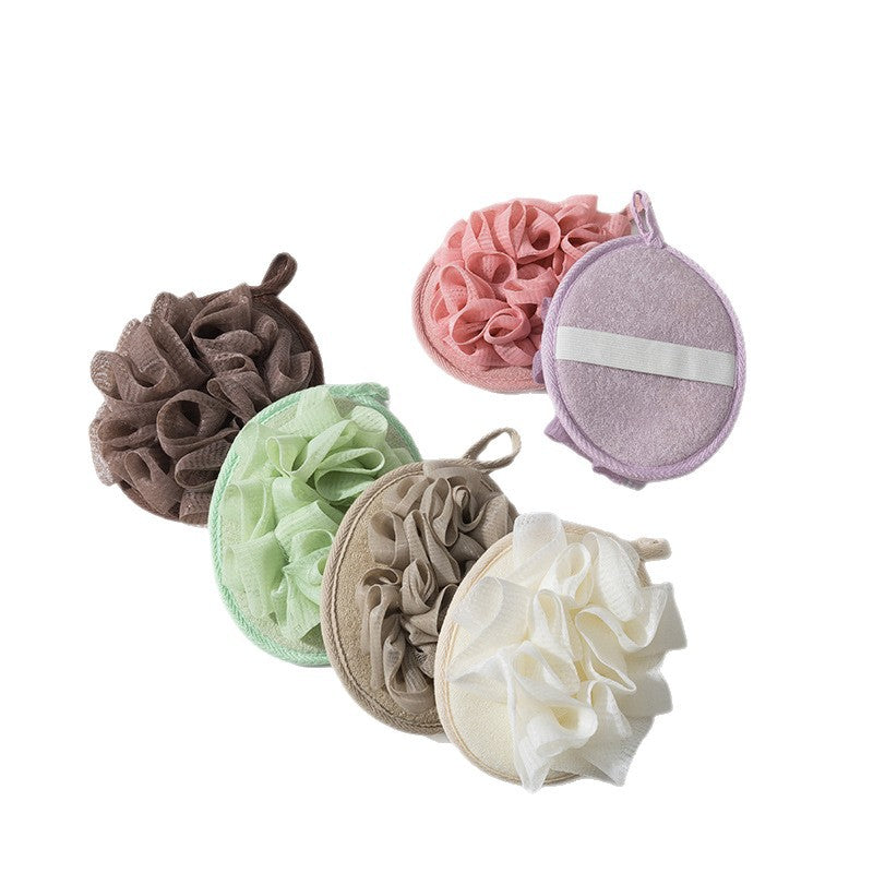 Solid-color Minimalist Oval Bath Scrubber For Lathering And Exfoliating