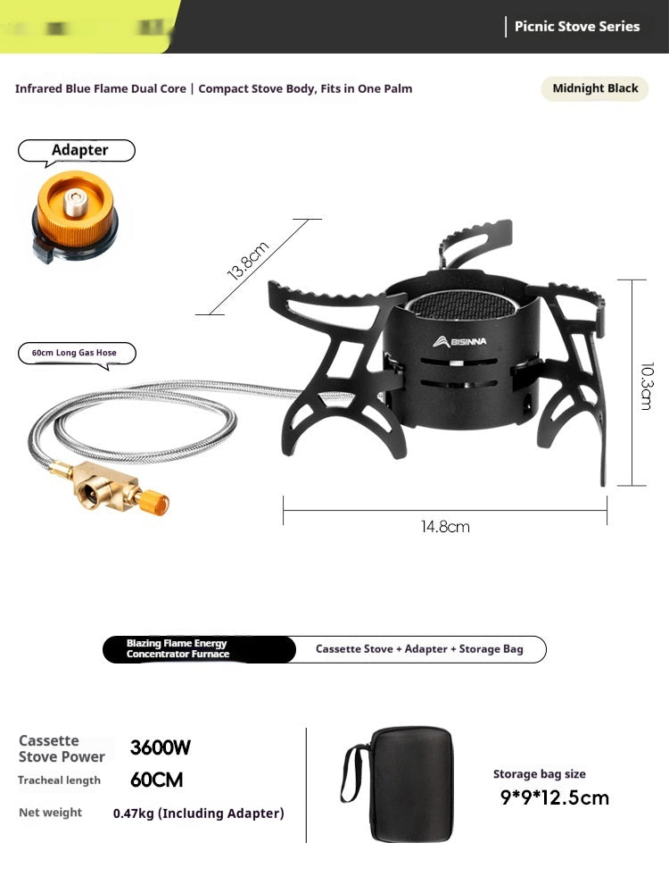 Cartridge Stove Outdoor Cooking Stove Portable Infrared Split-type