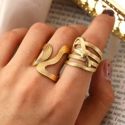 Stainless Steel Ring For Womencolorfast Subtly Luxurious And Exudes A Premium Vibe
