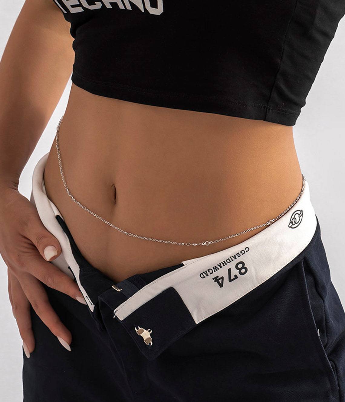 Women's Rhinestone Casual Body Waist Chain