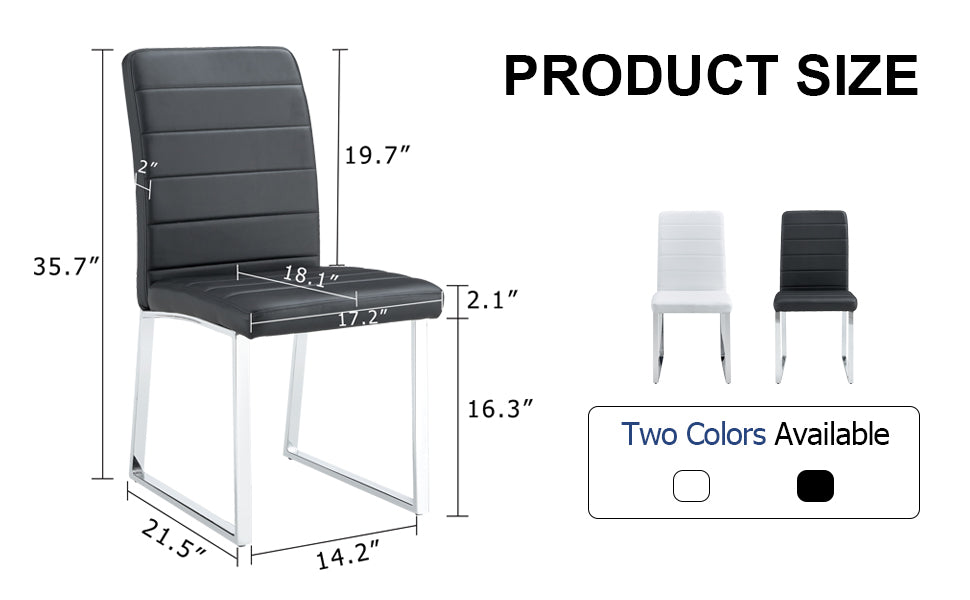 6-Pack - Heavy-duty Chairs Set 2.1 Thick Cushion, Iron Frame, Perfect For Home Or Office. Classic Colors, Great Value
