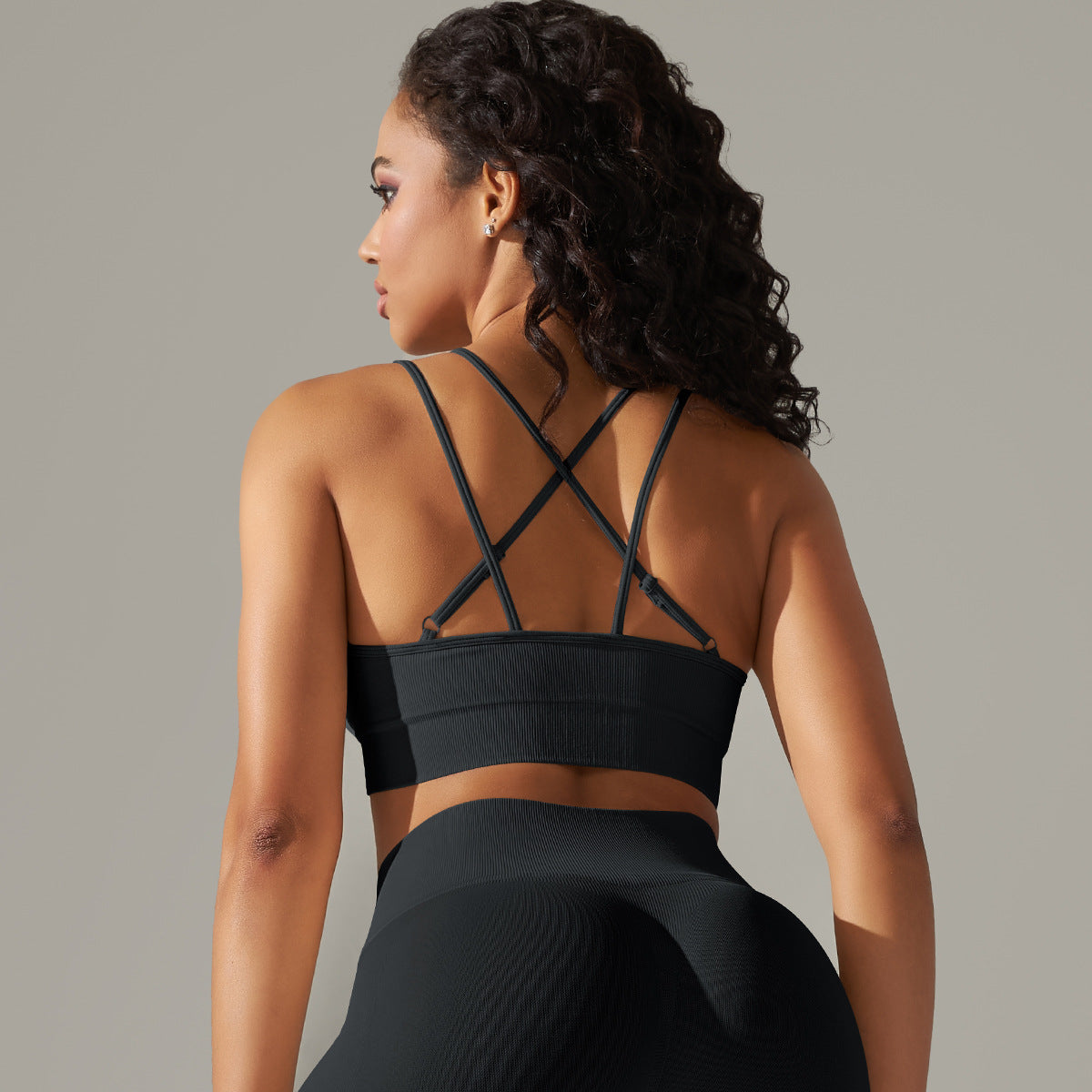 Seamless Knitted Beauty Back Yoga Clothes Running Workout Bra