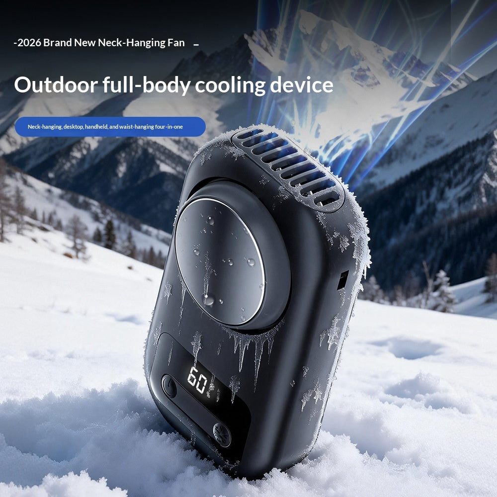 Cooling Outdoor Waist-mounted Fan, Portable Neck-hanging