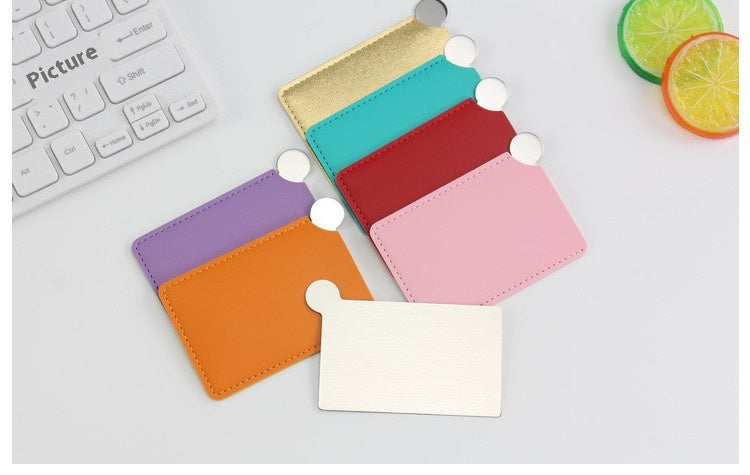 Stainless Steel Mirror Makeup Card Mirror Gift Portable Mirror