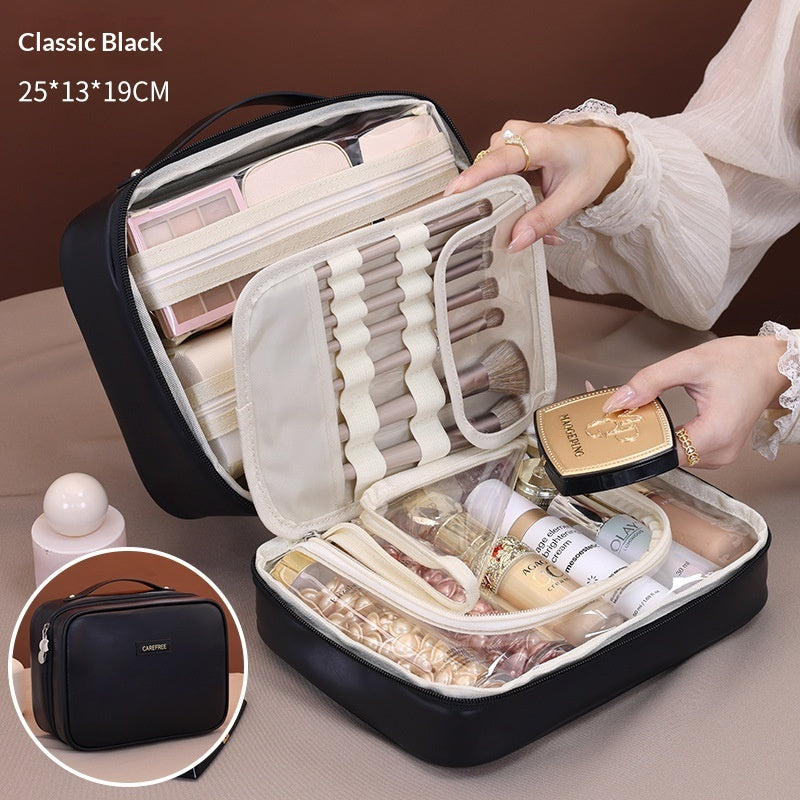 5-in-1 Multi-Functional Partitioned PU Makeup Bag