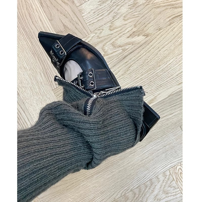 French-style Korean Sweet-and-cool Pointed-toe Mary Jane Shoes