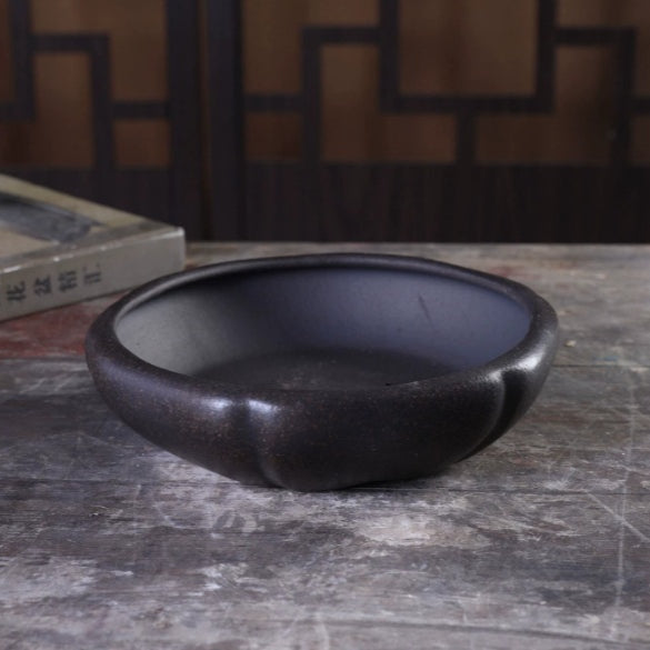 Purple Clay Flower Pot Desktop Chinese Style Indoor Desk