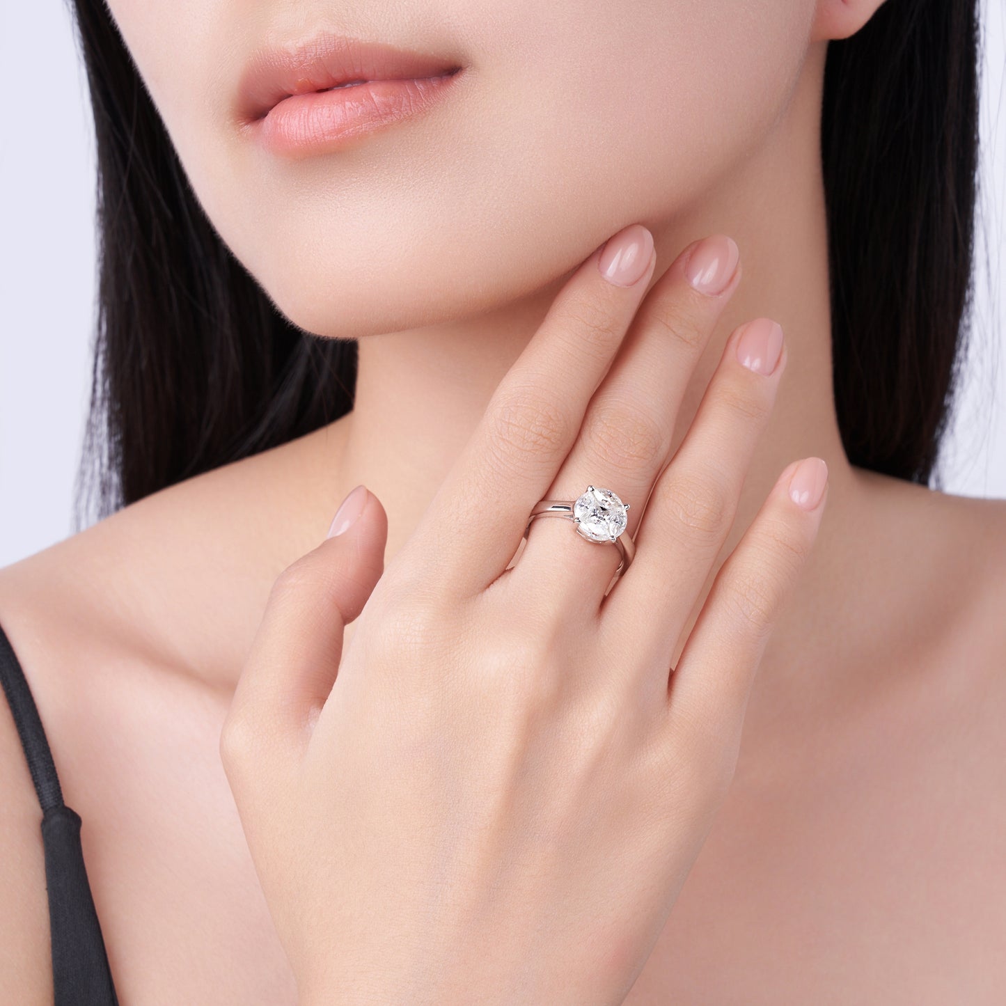 Engraved With Top-quality Moissanite, This Luxurious And Fashionable Minimalist Jewelry Set Features Exquisite Silver Accessories For Ladies. Made Of S925 Silver With Electroplated Platinum.