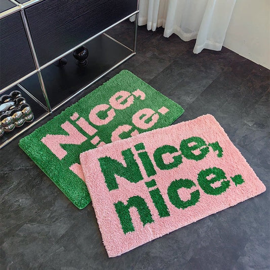 Flocked Floor Mat - Absorbent Bathroom Rug and Bedside Rug for Home Use