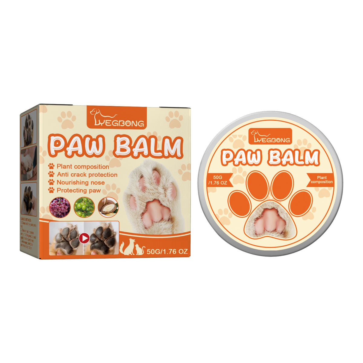 Pet Moisturizing Paw Balm For Preventing Cracking And Nourishing Paws