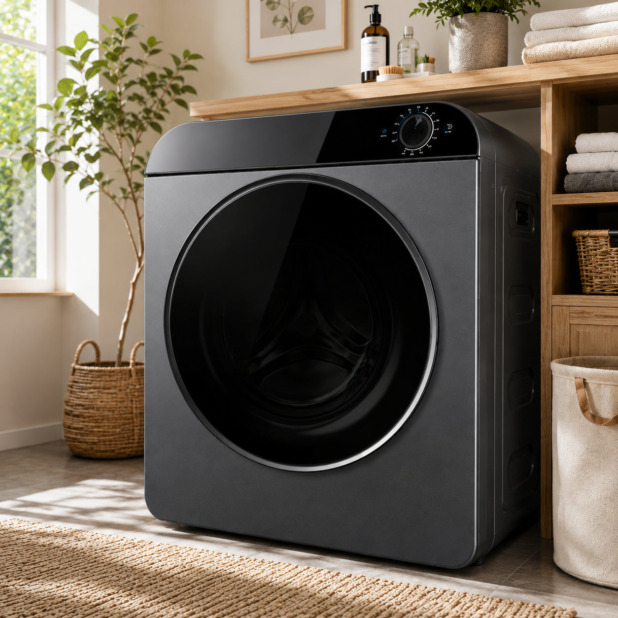 Heavy Duty Tumble Dryer  PTC Ceramic Heater & Stainless Steel Drum, 4 Programs Incl. Cooling Function, Double Safety, Stack Wall Mountable. PCM Housing, Nominal Capacity 3 Kg  Actually 5 Kg .