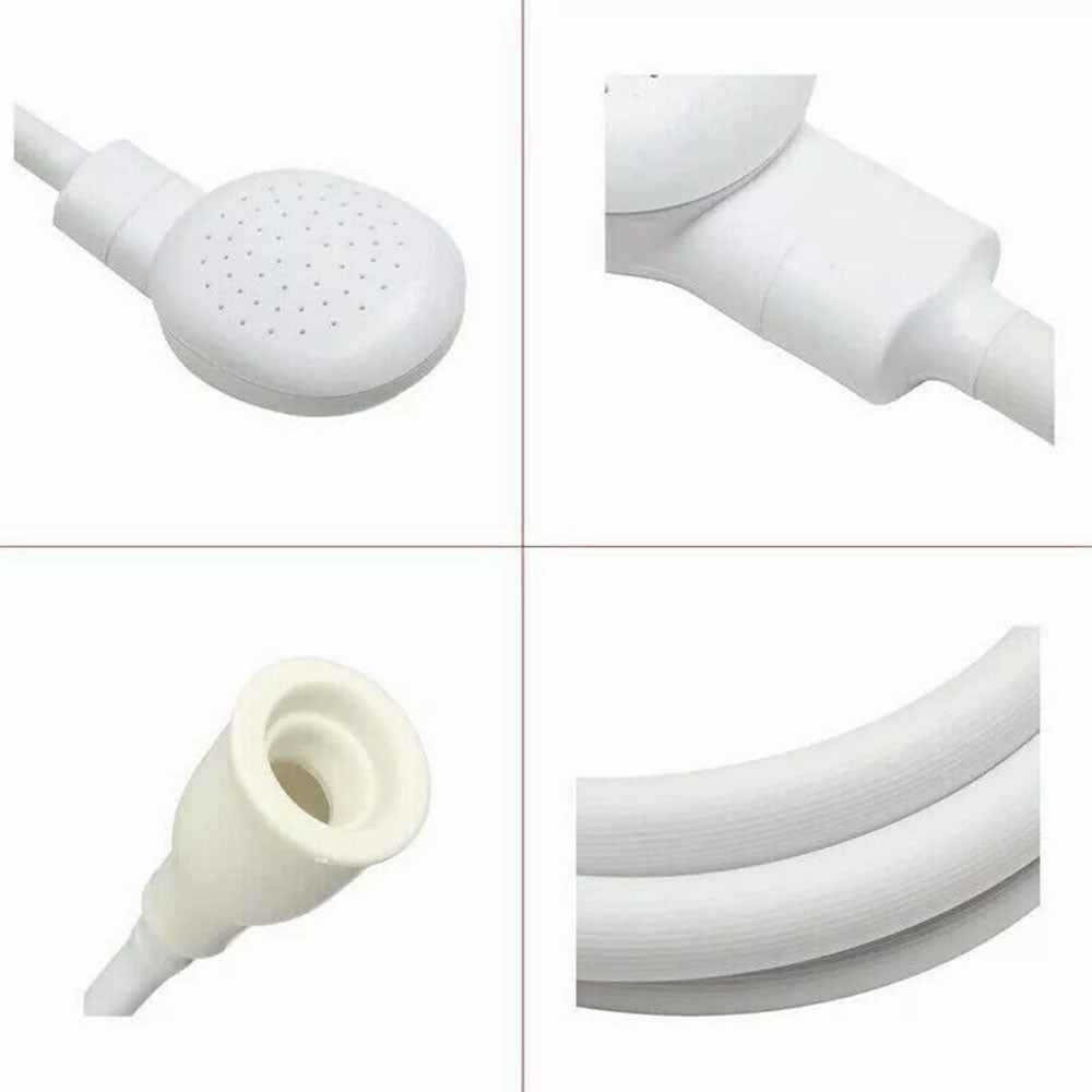 5m Push-On Spray Shower Head Bath Sink Tap Attachment Hose Soft Tube Pet Kids