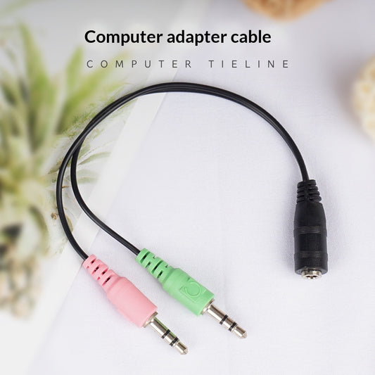 Computer Splitter Cable 1-to-2 Microphone Adapter Cable