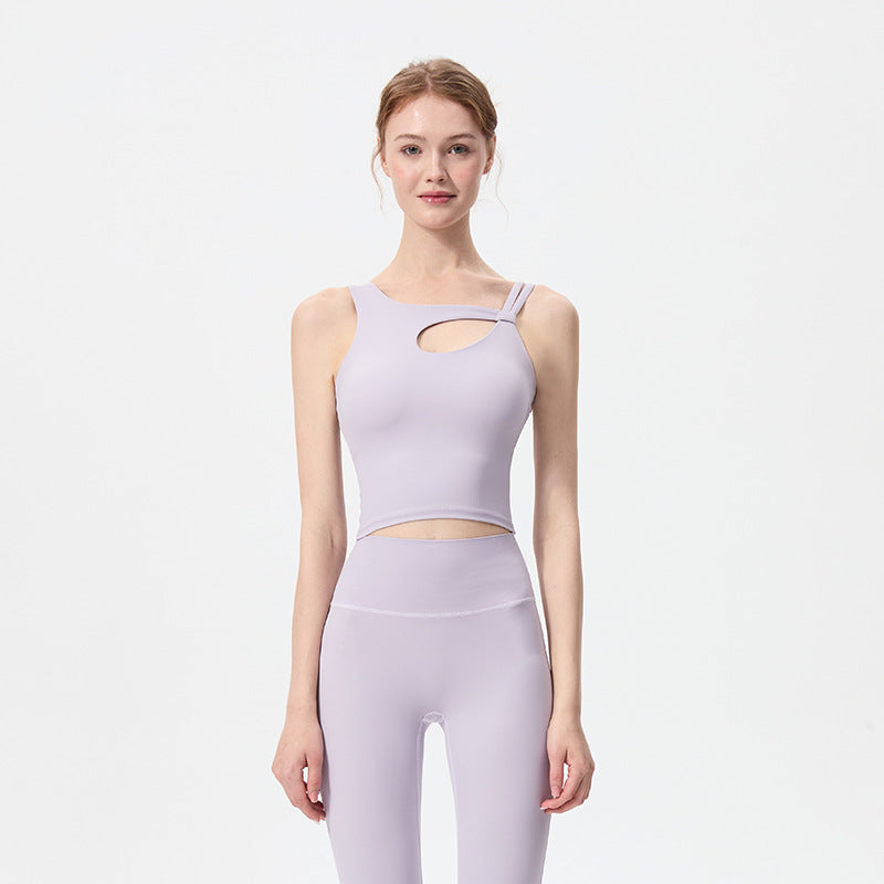 Yoga Clothes With Chest Pad Shockproof Bra Fitness Vest