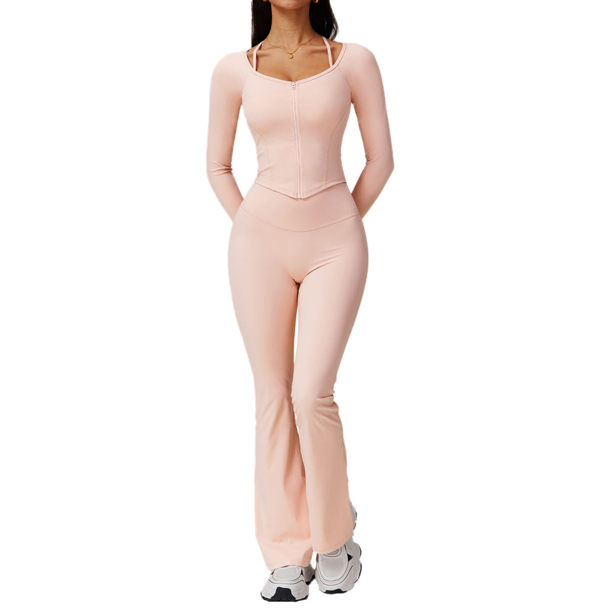 Quick-drying Slim Fit Long Sleeve Yoga Wear Suit