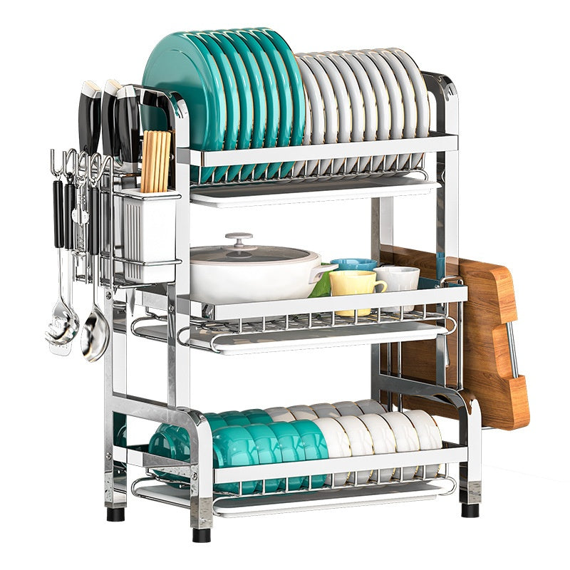 Stainless Steel Multi-Tier Kitchen Dish Rack