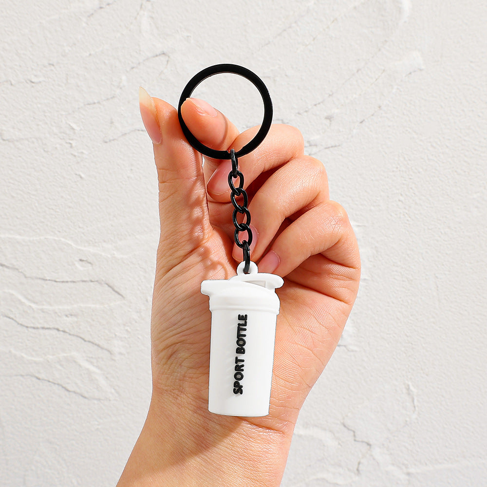 Fitness Dumbbell Keychain Pendant Couples Car  Bag Key Chain  Sports Charm Ornament