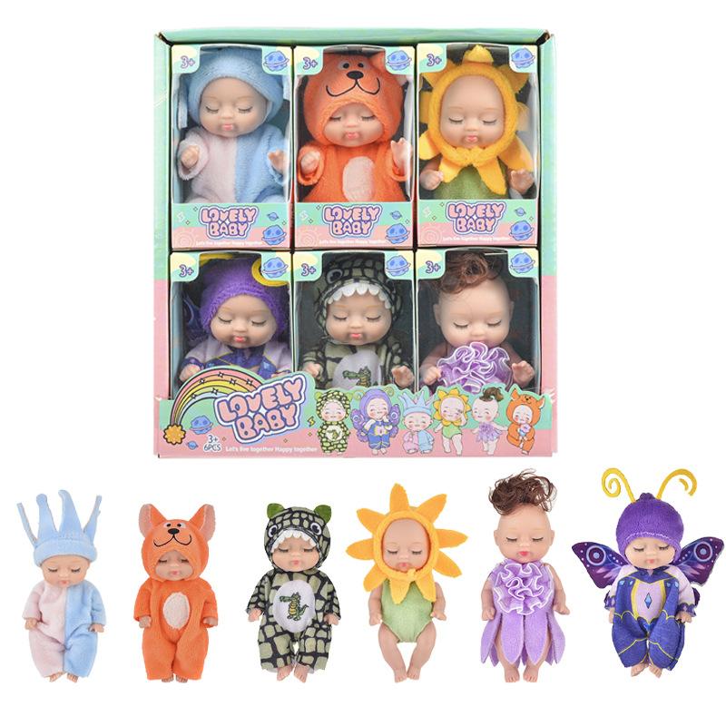 6 Newly Upgraded Sleeping Princess Dolls Girls' Toy Gift Box Set Adorable Princess Figures In Various Styles