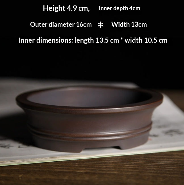 Zisha Teapot Tabletop Tea Tray And Miniature Bonsai Pot