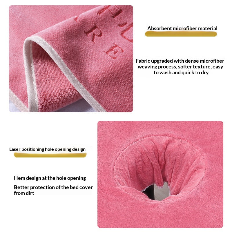 Beauty Salon Hole-Punched Lying-Down Towel For Massage