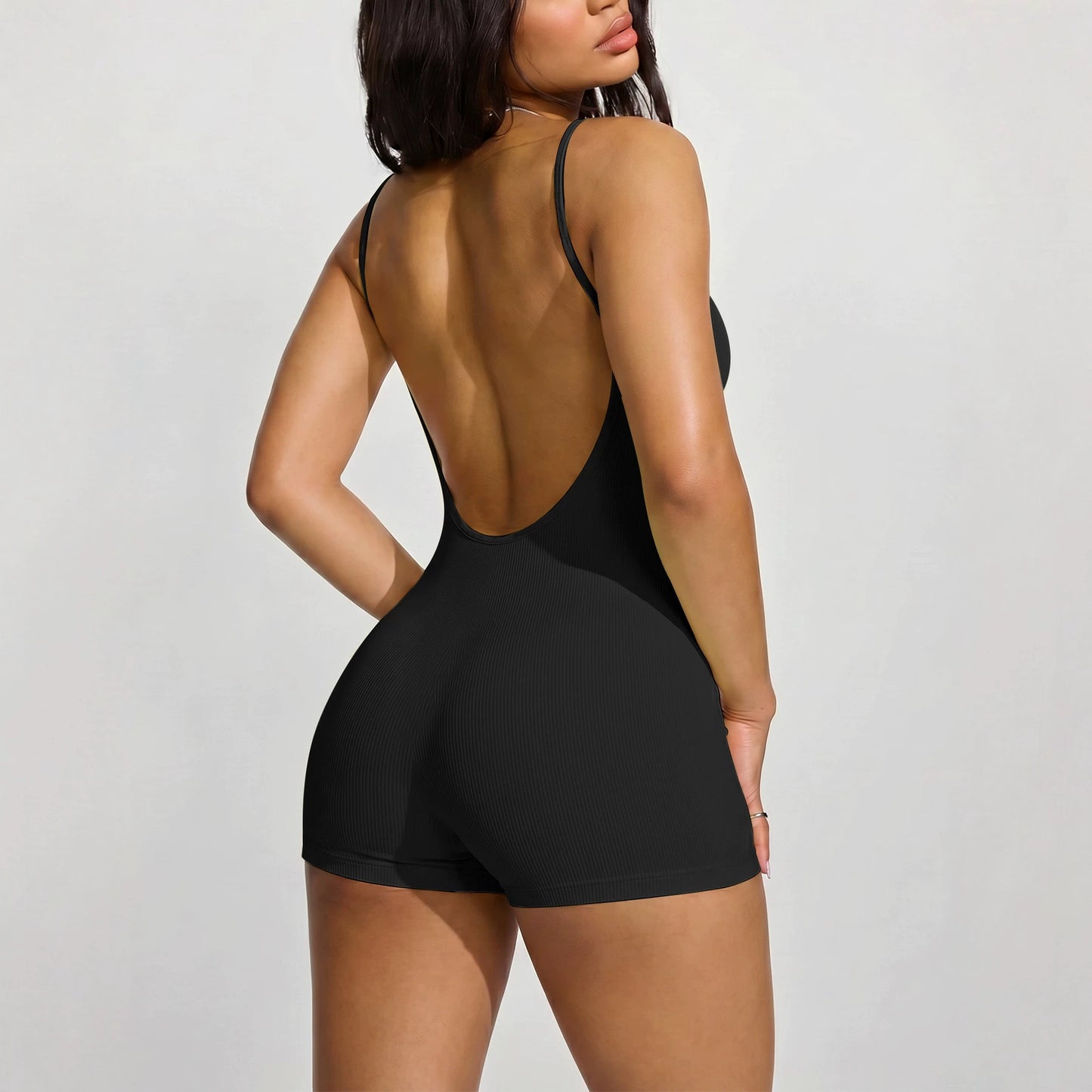 Womens Fashion Casual Strap Yoga Jumpsuit