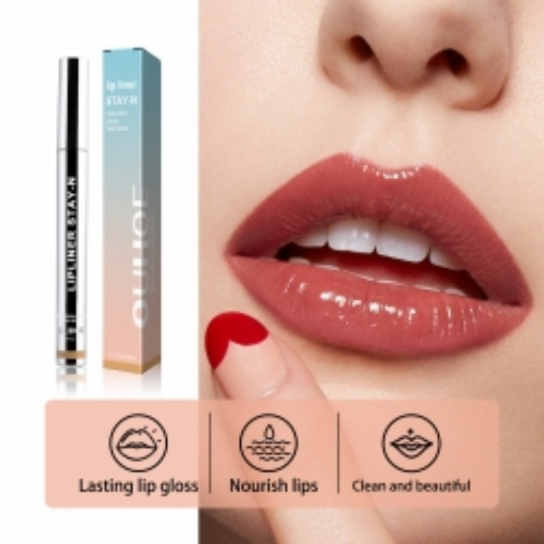 OUHOE Peel Lip Liner, Plump Lip Lines Show Lip Color Without Makeup Peeling Lip Liner