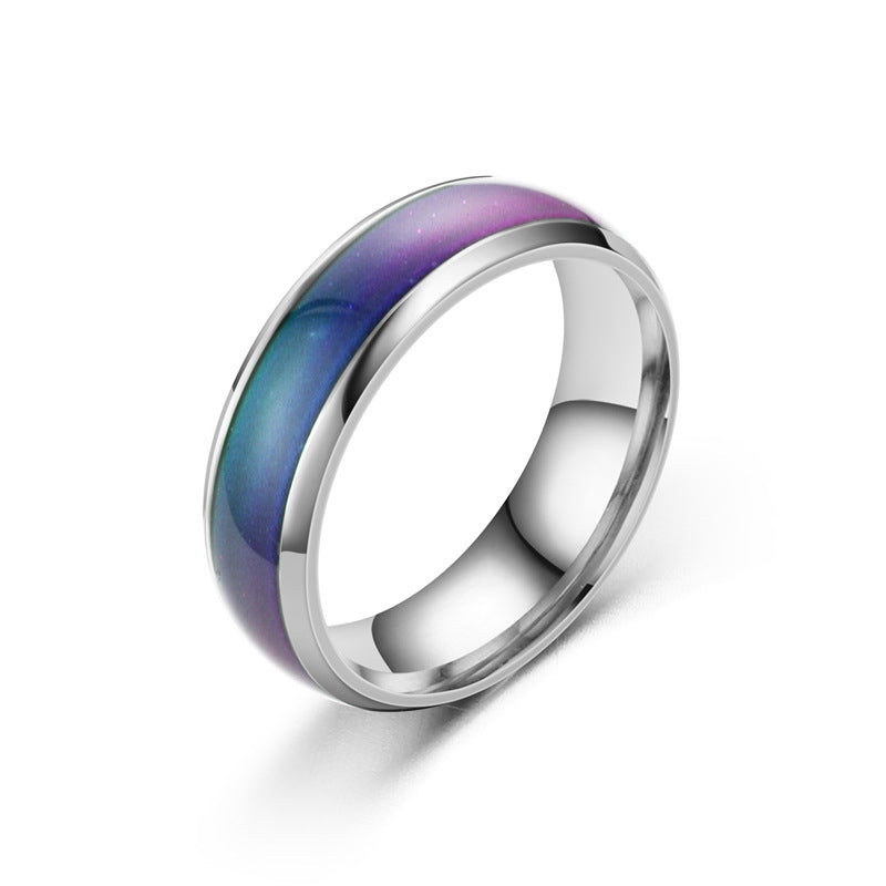 New Disgn Temperature Change Color Mood Ring Hot Sale Jewelry Smart Discolor Rings Best Gift For  Free Shipping
