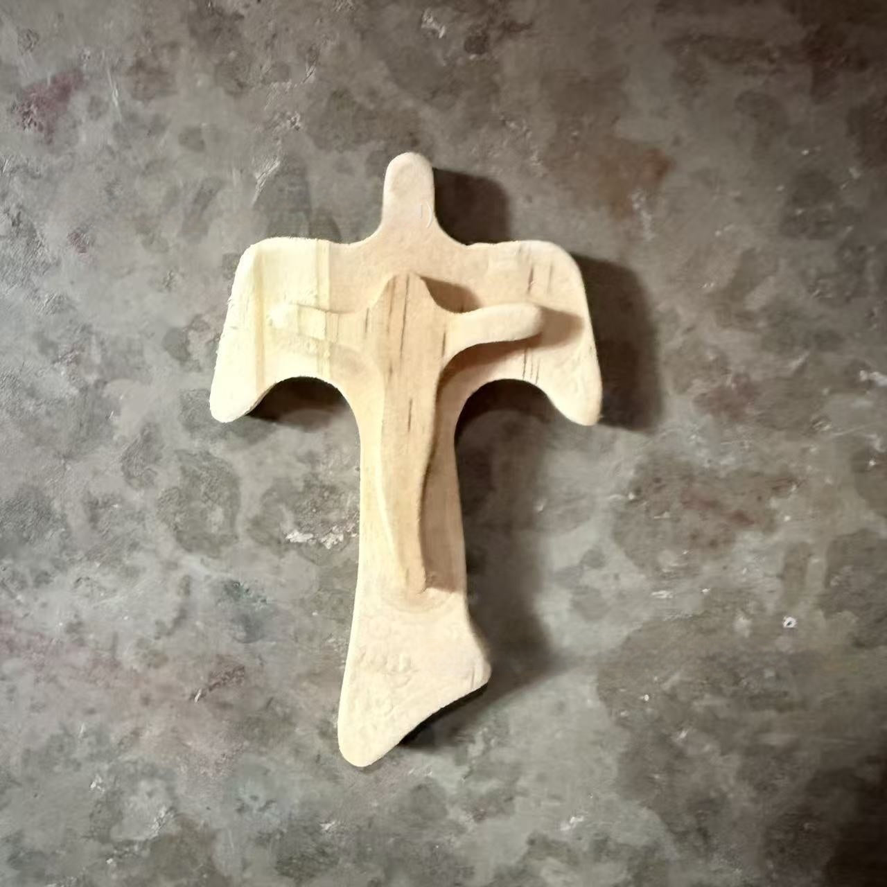 T-shaped Wooden Craftwork Simple Toy Accessories