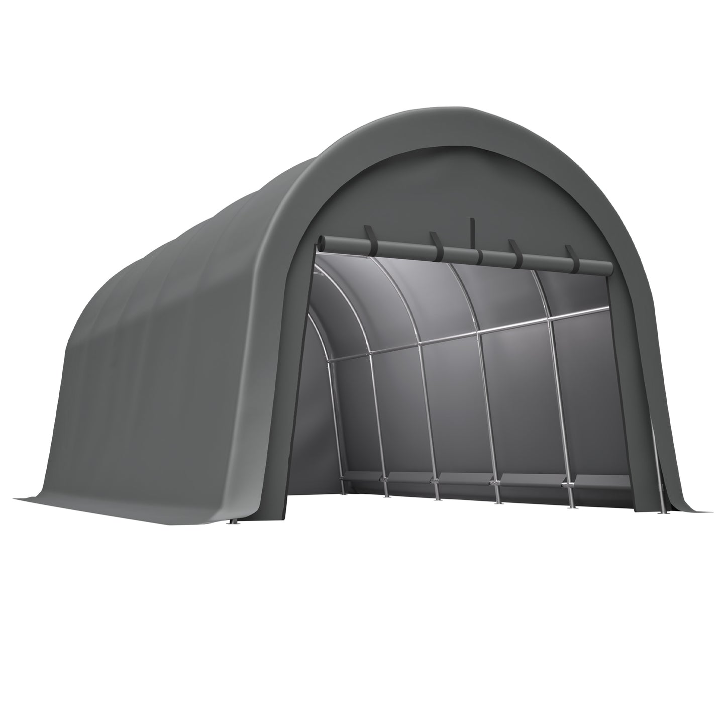 Heavy-Duty 12x20 FT Carport Canopy, Commercial-Grade Steel Frame Portable Garage, Wind And Snow Resistant, Waterproof Outdoor Storage Shed For Trucks, Cars, Boats, Equipment