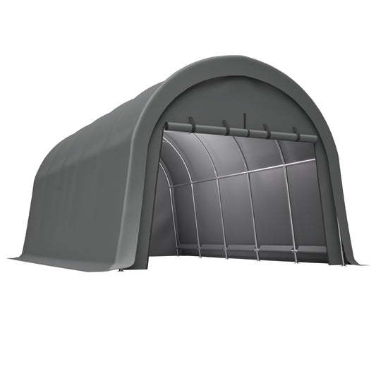 Heavy-Duty 12x20 FT Carport Canopy, Commercial-Grade Steel Frame Portable Garage, Wind And Snow Resistant, Waterproof Outdoor Storage Shed For Trucks, Cars, Boats, Equipment
