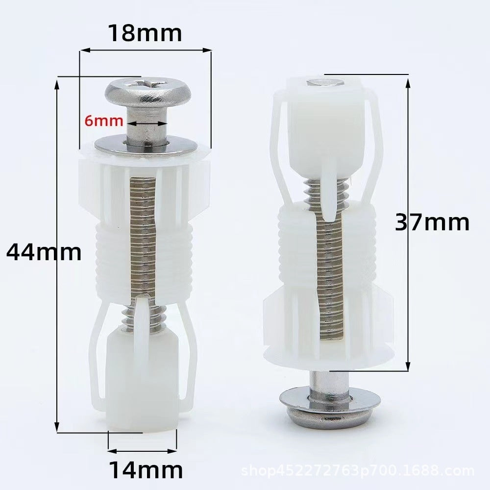 Rubber Nylon Expansion Screw Anchor For Toilet Seat Lid Accessories