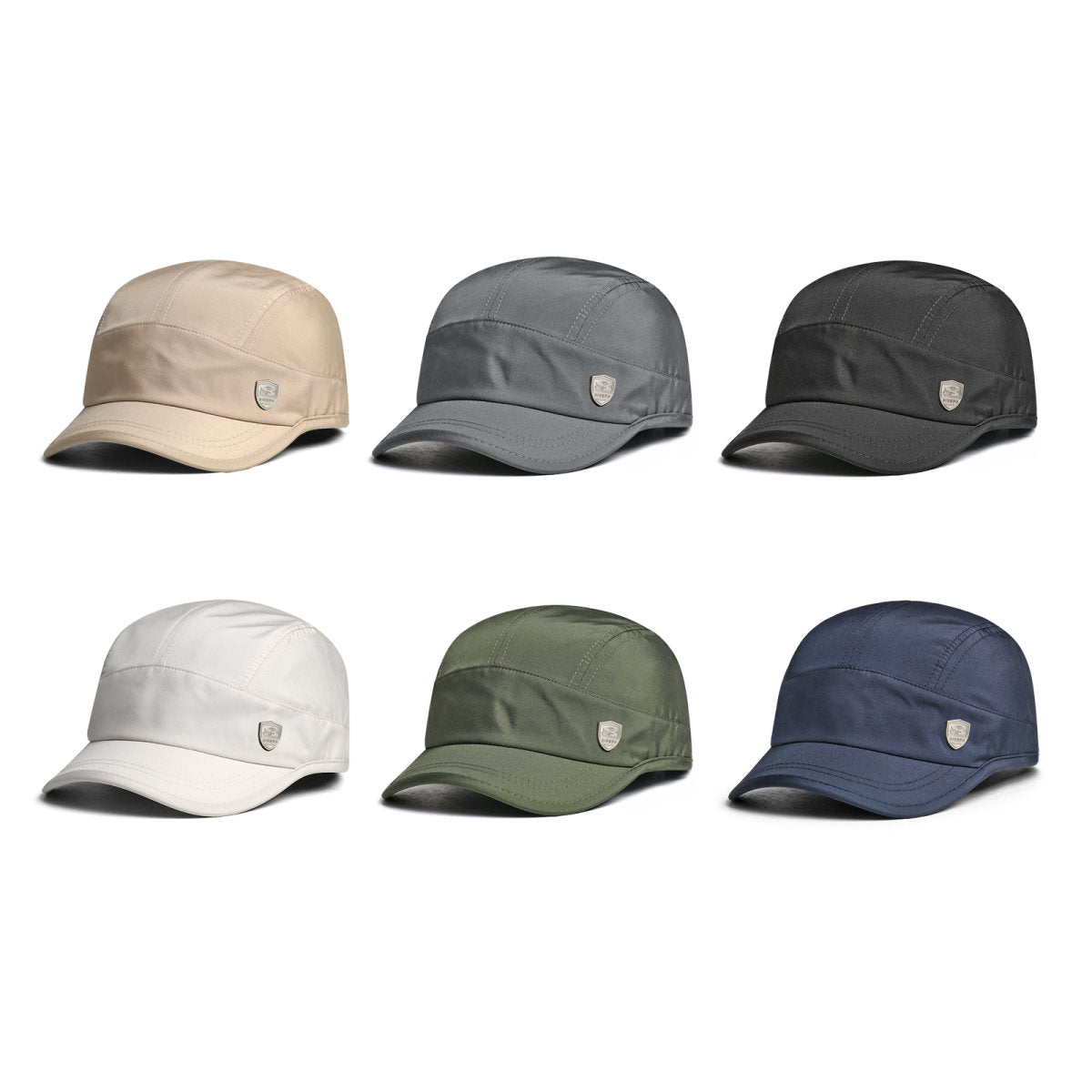 Lightweight, Breathable, Quick-drying Baseball Cap With Metal Emblem, Short Brim, Dome-shaped, Outdoor Casual Beanie Hat