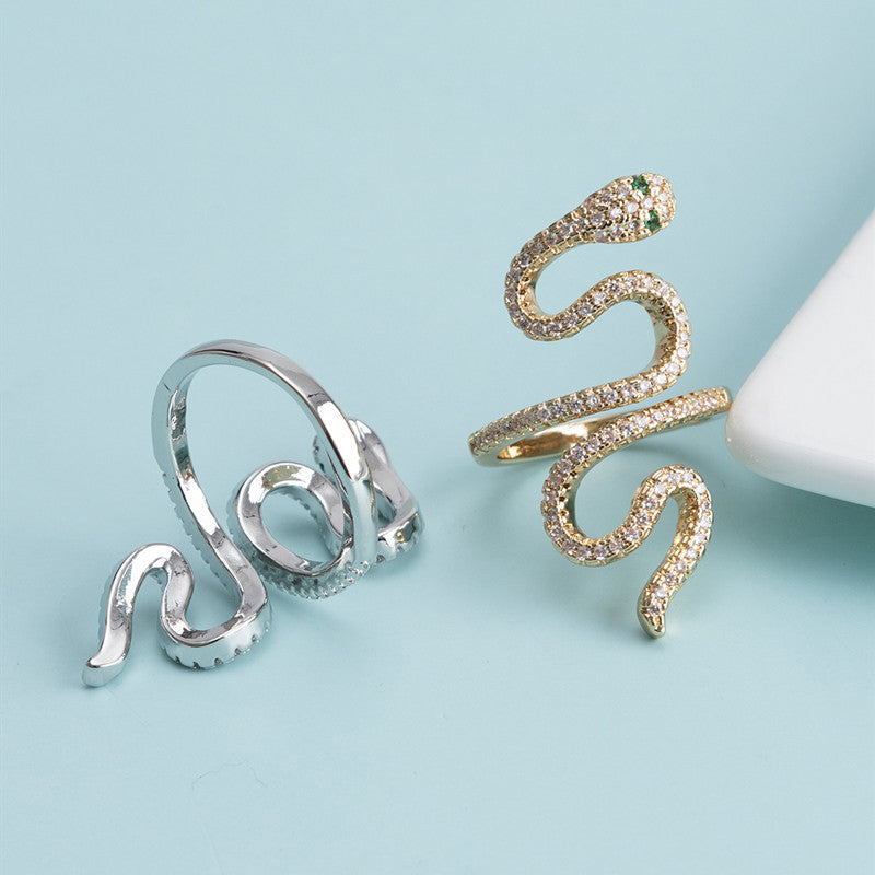New Japanese And Korean-style Fashionable Minimalist Multicolor Zircon Ring