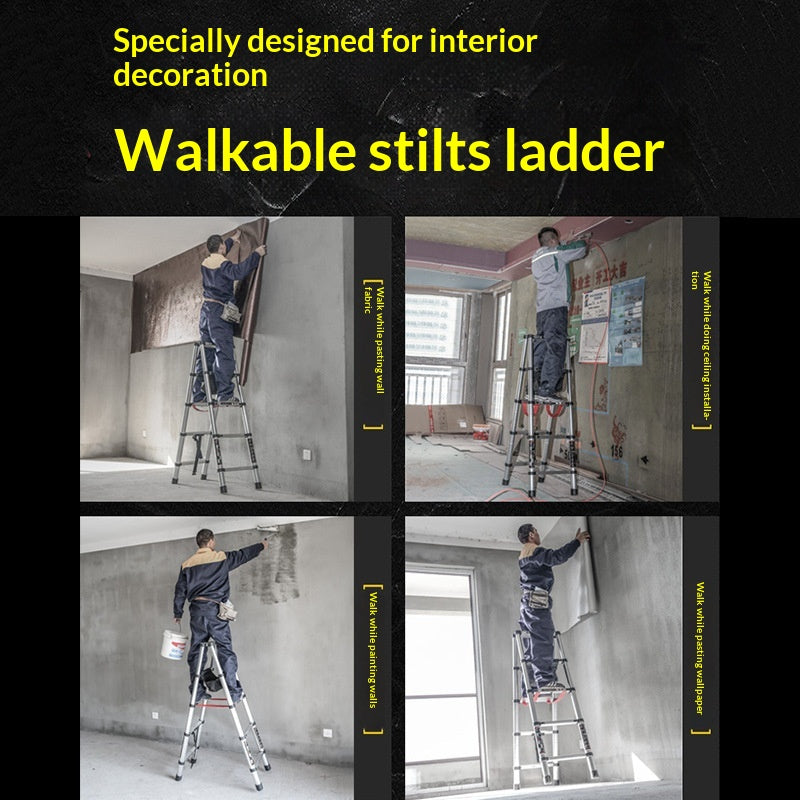 Thickened Aluminum Alloy Mobile Lifting Work Platform Ladder
