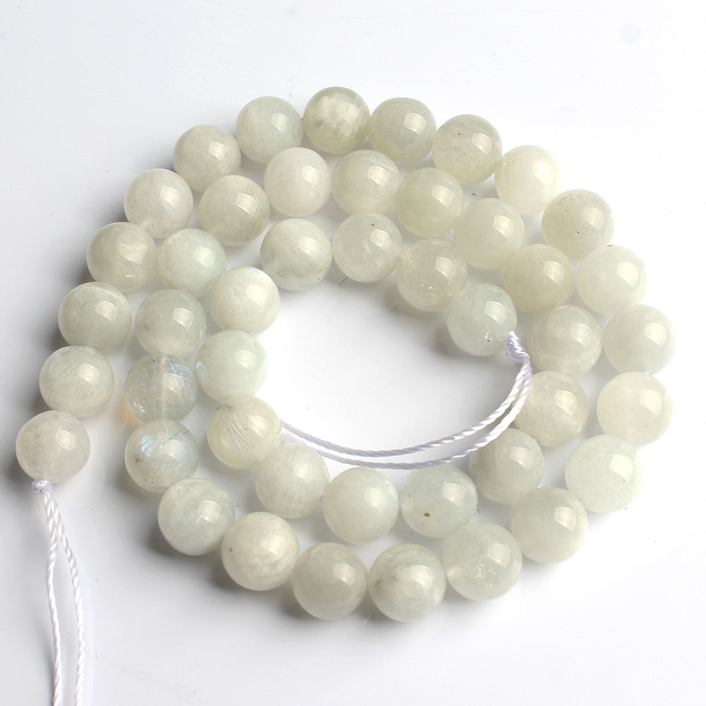White Blue Moonstone Jewelry Bead Accessories