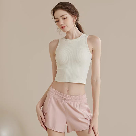 Women's Outdoor Sports Tank Top With Built-in Bra Pads For Yoga