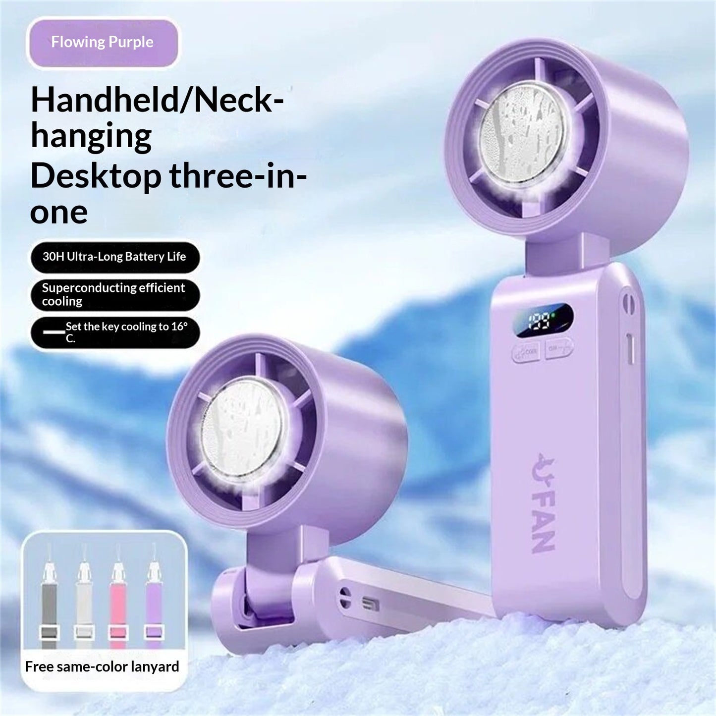 Ice Pack Refrigeration Charging Small Fan With Long Battery Life