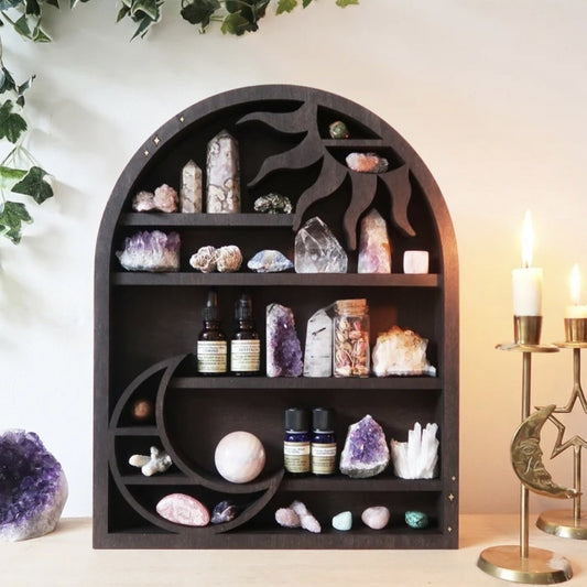 Crystal Display Rack - Black Pendant Style Decorative Holder for Ornaments and Small Decor Items