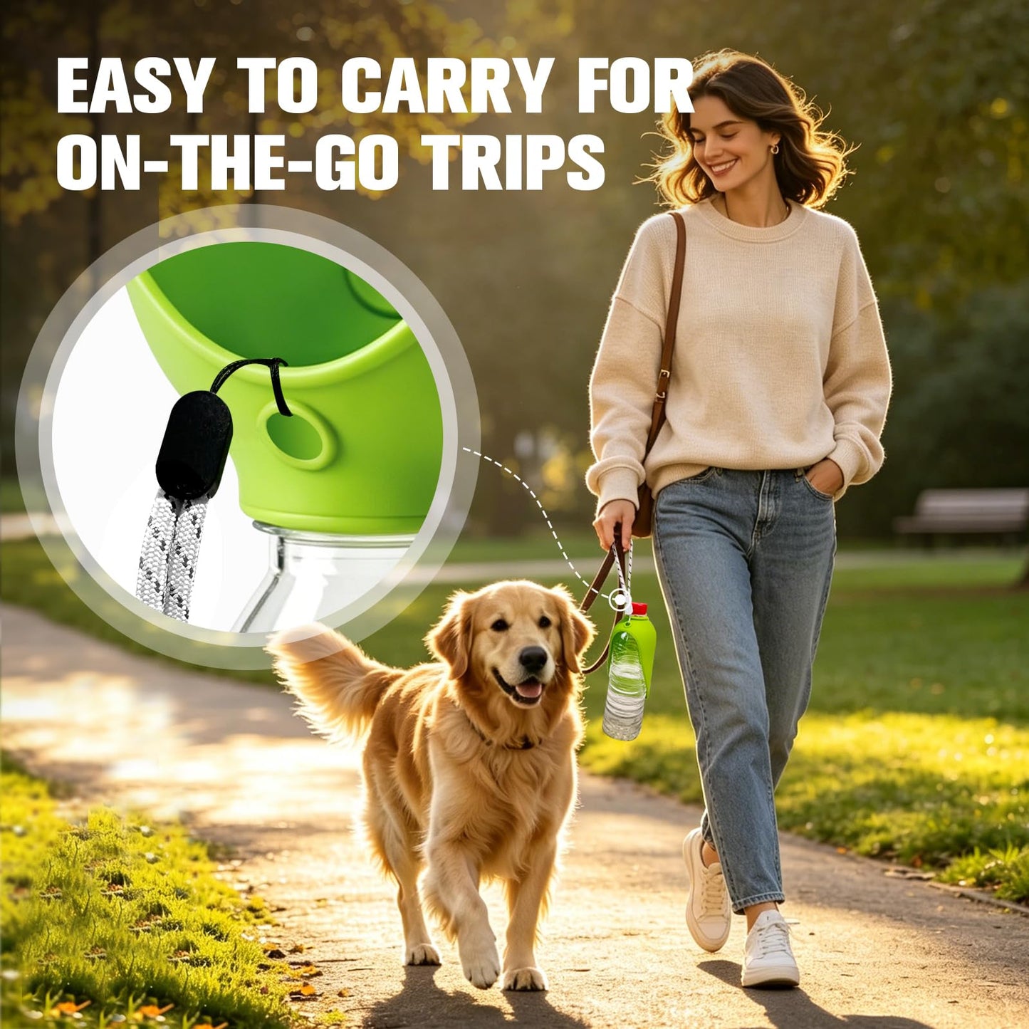 Portable Dog Water Bottle Attachment, Slip-On Pet Water Bowl For Walks  Silicone Dog Drink Dispenser, Fits Standard Water Bottles,Ideal For Daily Walks & Travel, Quick Rinse & Easy Setup