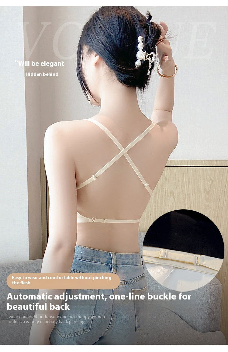 Women's U-shaped Beauty Back Push Without Back One-piece Bra