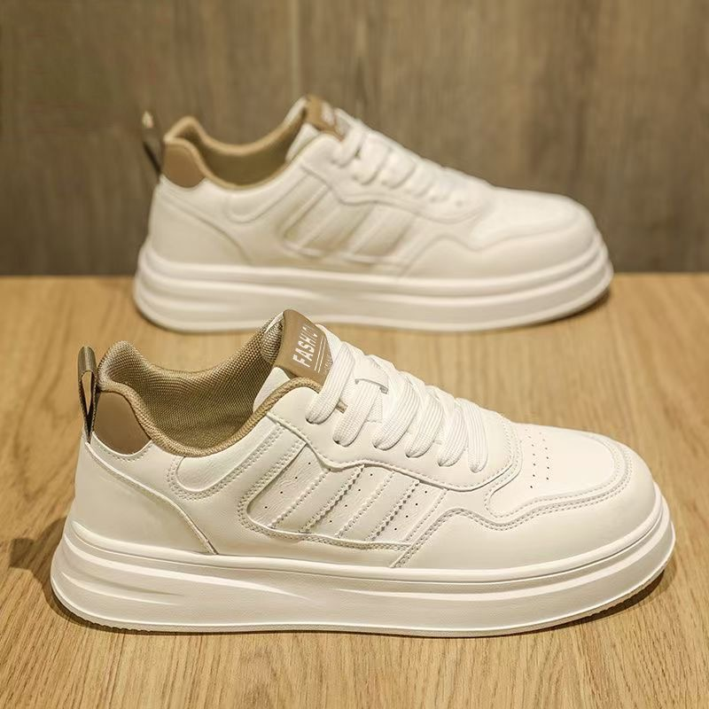 Men's 2026 New Winter Breathable Versatile Casual Skate Shoes, Premium White Sneakers, Lightweight Trendy Student Footwear