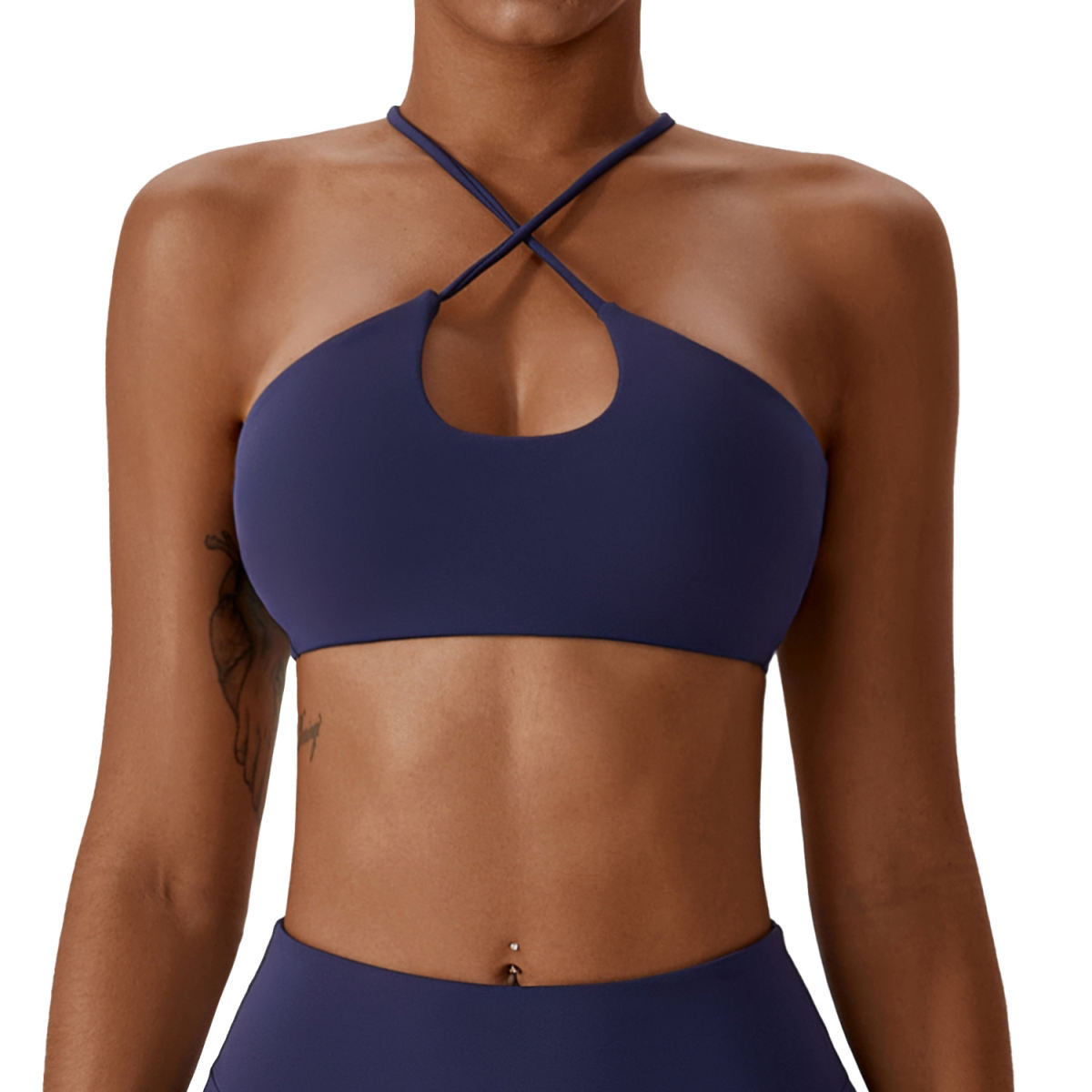 Women's Cross Push-up Beauty Back Yoga Bra Running Exercise Vest Top