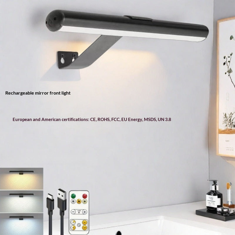 Painting Picture Light Portrait With Remote Punch-free Touch-operated Stylish Wireless Wall-mounted Art Display Vanity Light With Charging And Remote Control